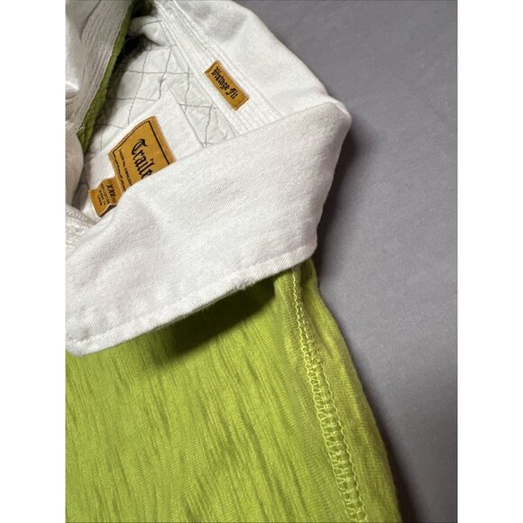 TRAILER VINTAGE FIT SHORT SLEEVE DISTRESSED GREEN/WHITE POLO SHIRT MEN'S SZ 2XL - Picture 10 of 16